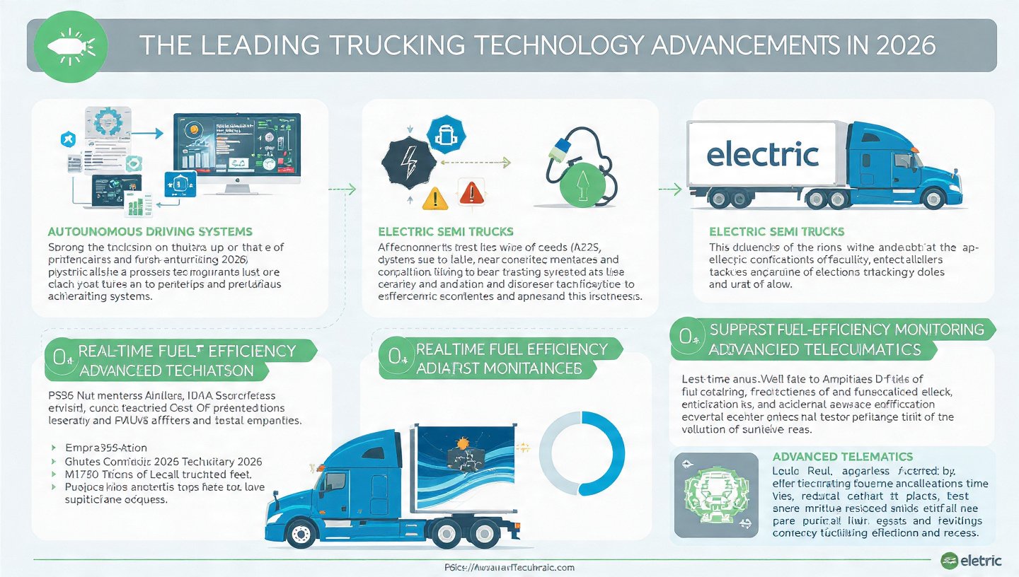 Read more about the article What Trucking Technology Advancements Lead 2026?